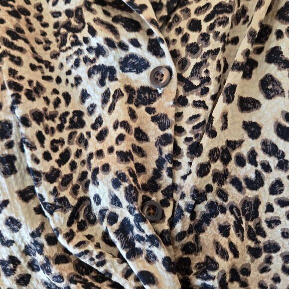 Rebecca Taylor Womens Silk Lynx Animal Print Dress Size 0 - Picture 6 of 16